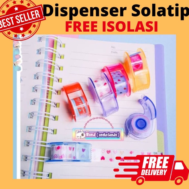 

Dispenser Alat pemotong Solatip isolasi free Isolasi