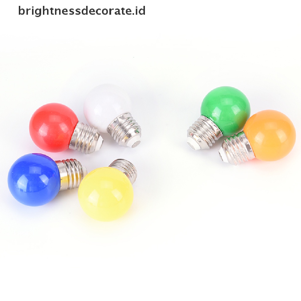 Lampu Led 2w E27 Bentuk Bola Golf Warna Biru Merah Hijau Kuning