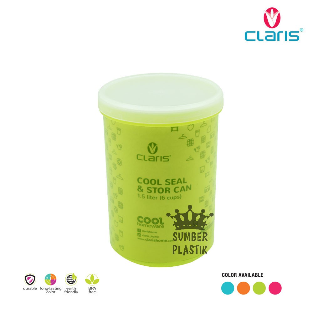 Toples Claris SealNStor Can 1934 wadah serbaguna toples 1500ML