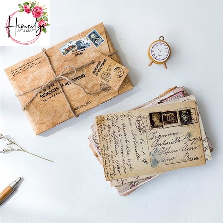 

HI423 Kartu Pos Vintage Satuan Tema Retro Decorative Card Journaling