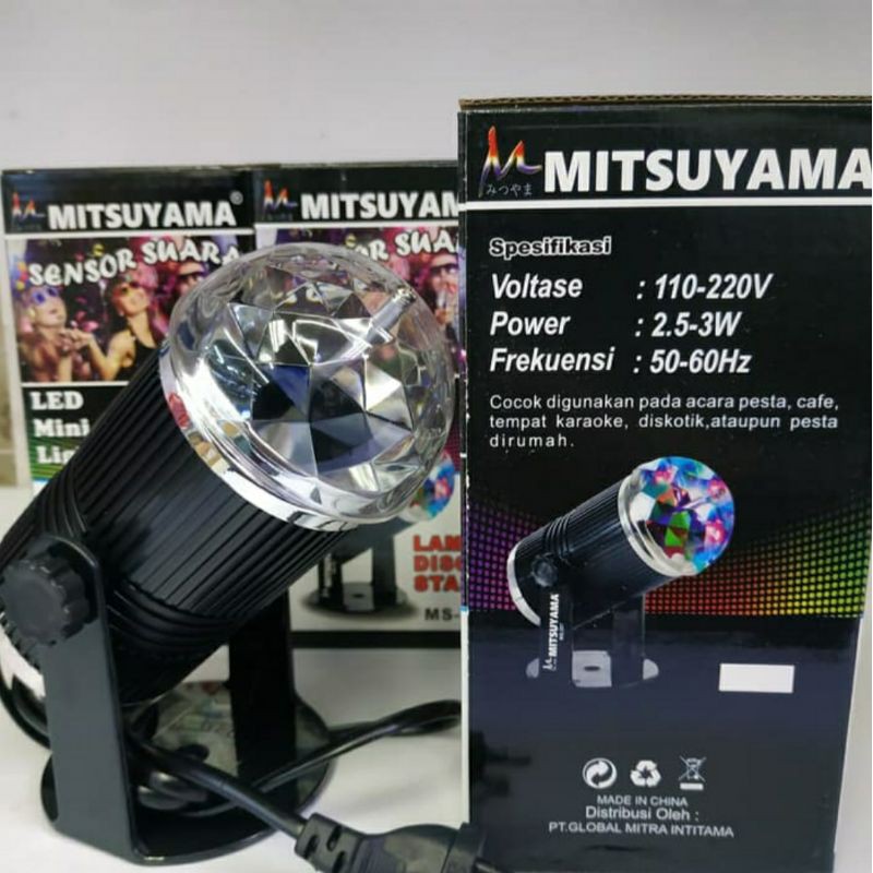 Lampu Disco Led Sensor Suara + Stand Mitsuyama MS 357