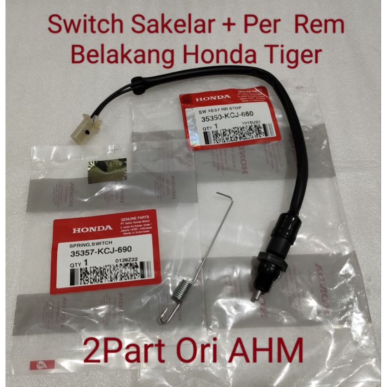 Switch Sakelar + Per Rem Belakang Honda Tiger 2Part Ori AHM 35350KCJ690