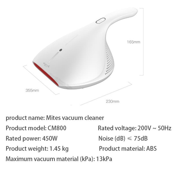 Vacuum Tungau Deerma CM800 / CM810 Vacuum Cleaner Dust Mite Uvc - Garansi Resmi