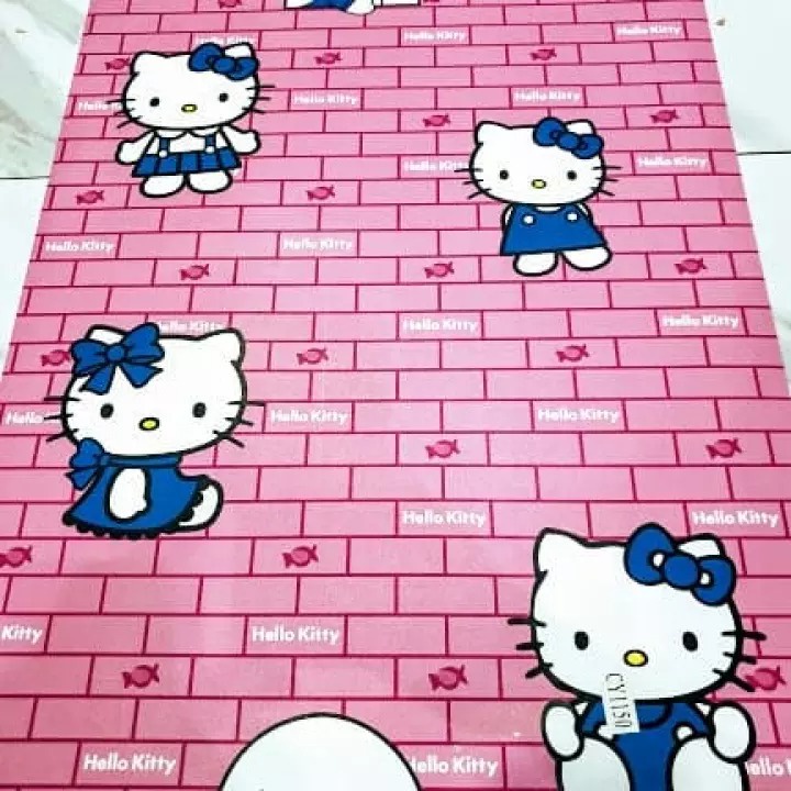 Wallpaper Karakter HELLO KITY dan DORAEMON Uk. 45cmX8m High Premium Quality Dinding New Motif Modern