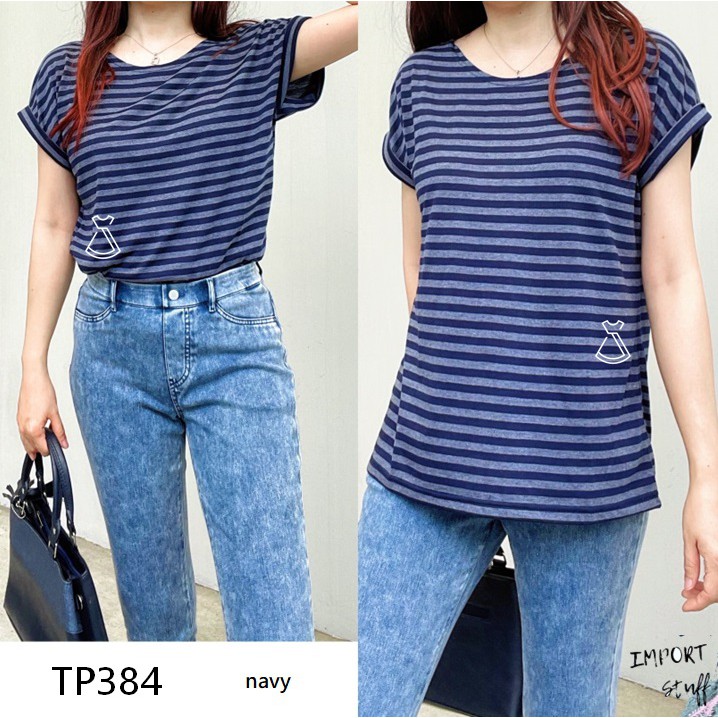 TP384 - BAJU ATASAN WANITA KAOS SALUR ADEM ATASAN KATUN  IMPORT MURAH