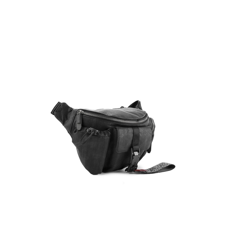 TAS SELEMPANG PINGGANG/DADA/BADAN PRIA OBERMAIN SLING WAIST/CHEST/BODY BAG ORIGINAL HITAM BLACK OM020