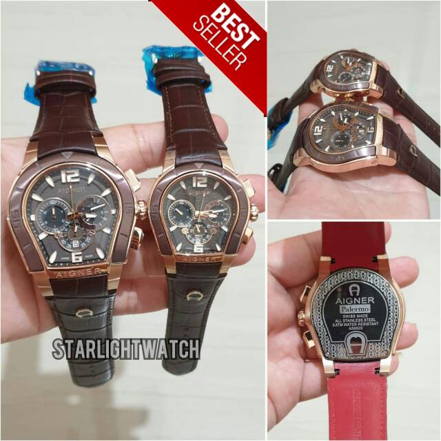 JAM TANGAN AIGNER PALERMO CRONO COUPLE ROSEGOLD