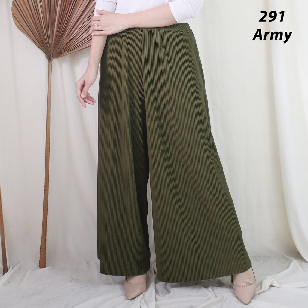 KULOT PLISKET CELANA PLISKET 291 PLEATS PANT KULOT PRISKET KULOT PANJANG PLISKET REMPEL FLOWY