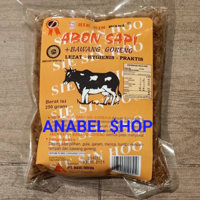 

Sie Sin Brand Abon Sapi Bawang Goreng Siesin Halal