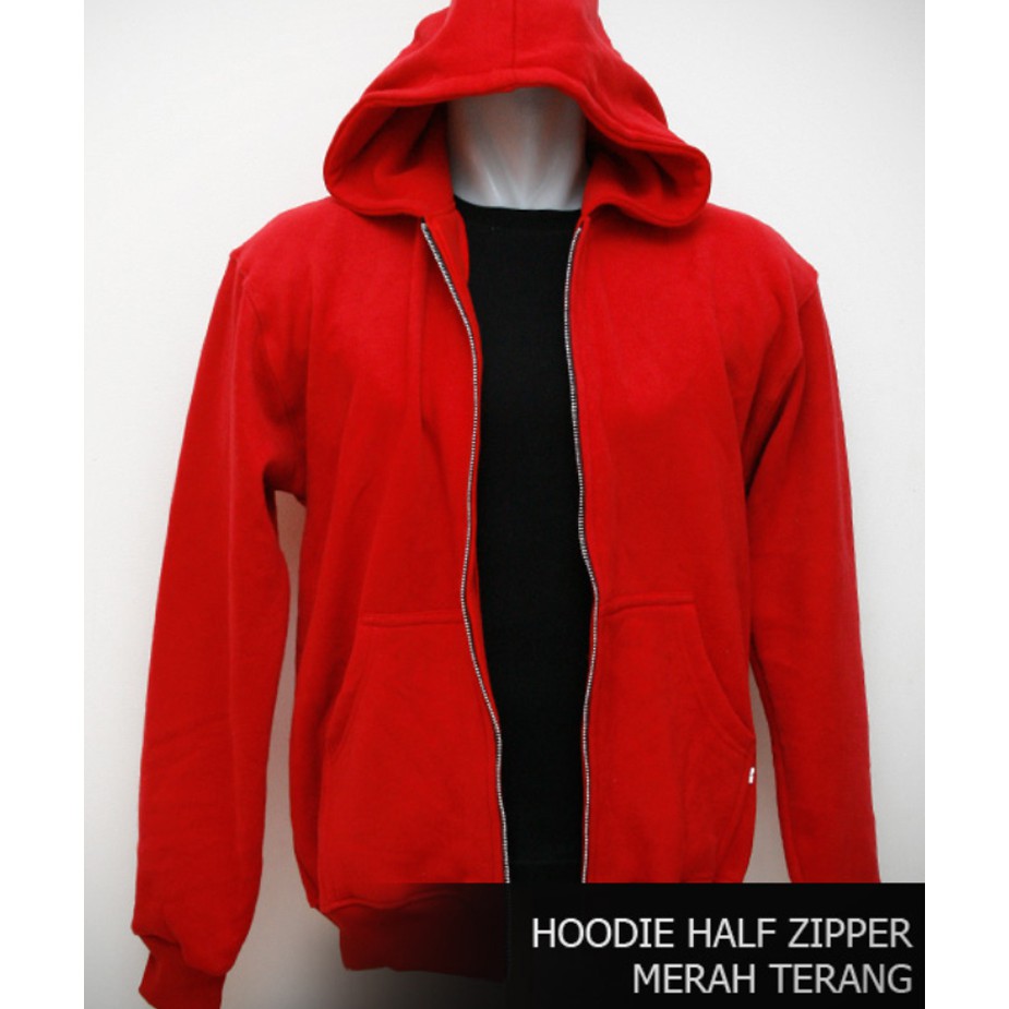 HOODIE ZIPPER POLOS - MERAH