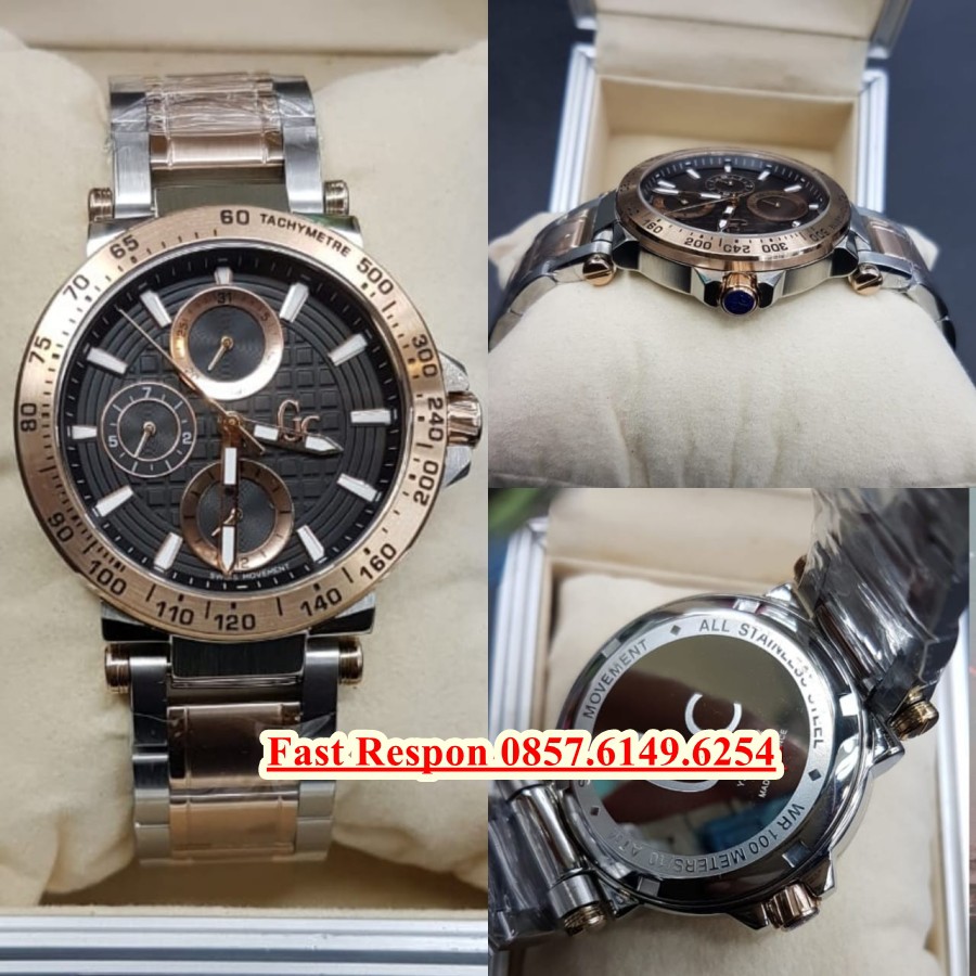 Mega Sale Jam Tangan Pria Gc Rosegold Super Premium - NEW LIMITED EDITION Garansi 1th