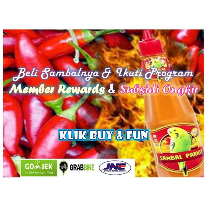 

ENAK Sambal Super Pedas Sambal Parkit 300 ml TERLEZAT