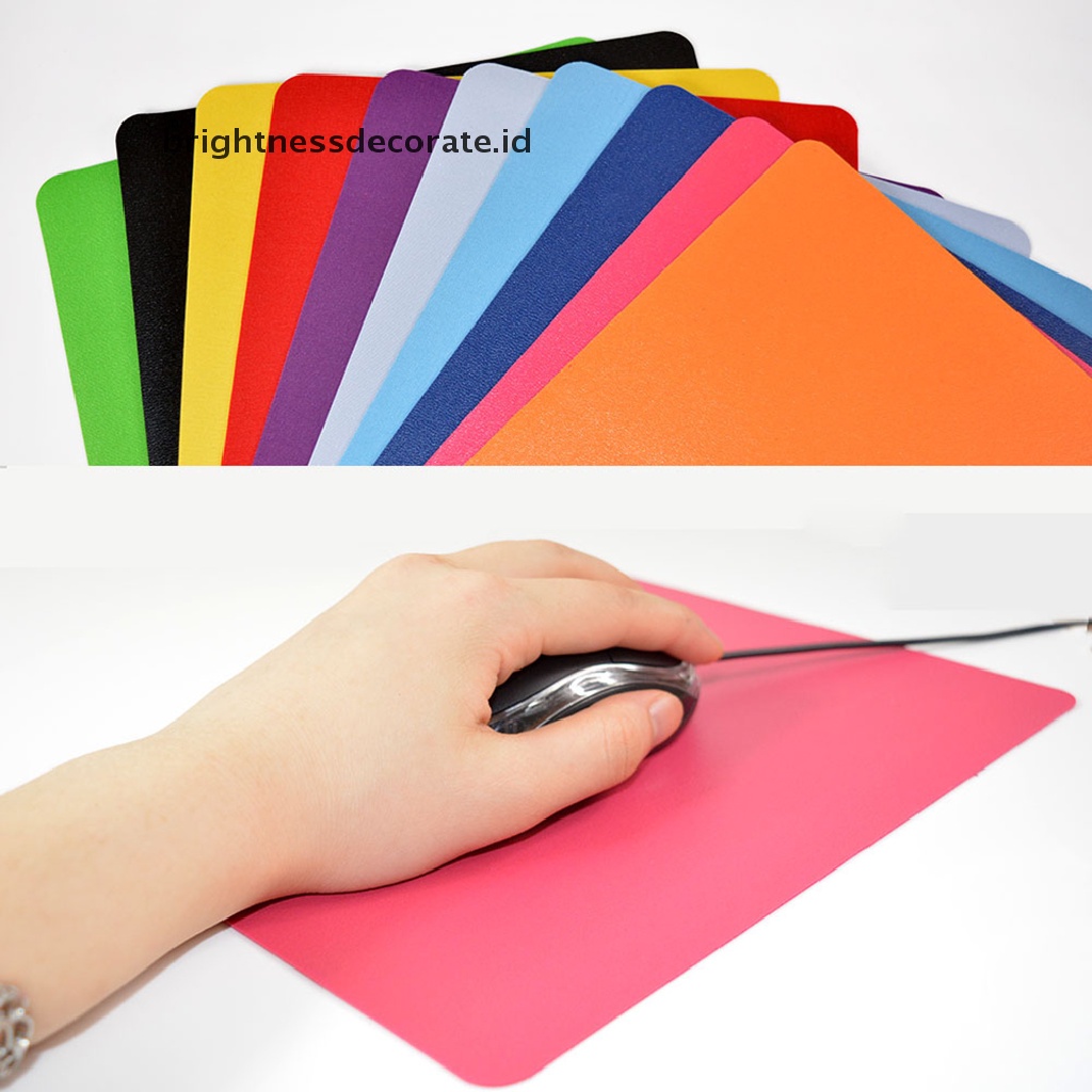 [birth] Hot 21.5 x 17.5cm Gaming PC Laptop Mouse Pad Anti-Slip Solid Color Rectangle Mat [ID]