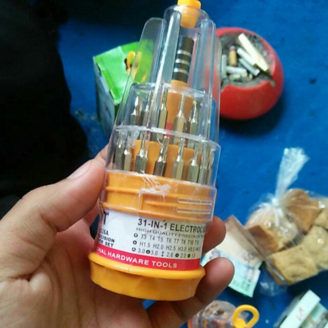 Hot Sale! Obeng Set Multi 31 In 1 Screwdriver Handphone Elektronik Hp Laptop