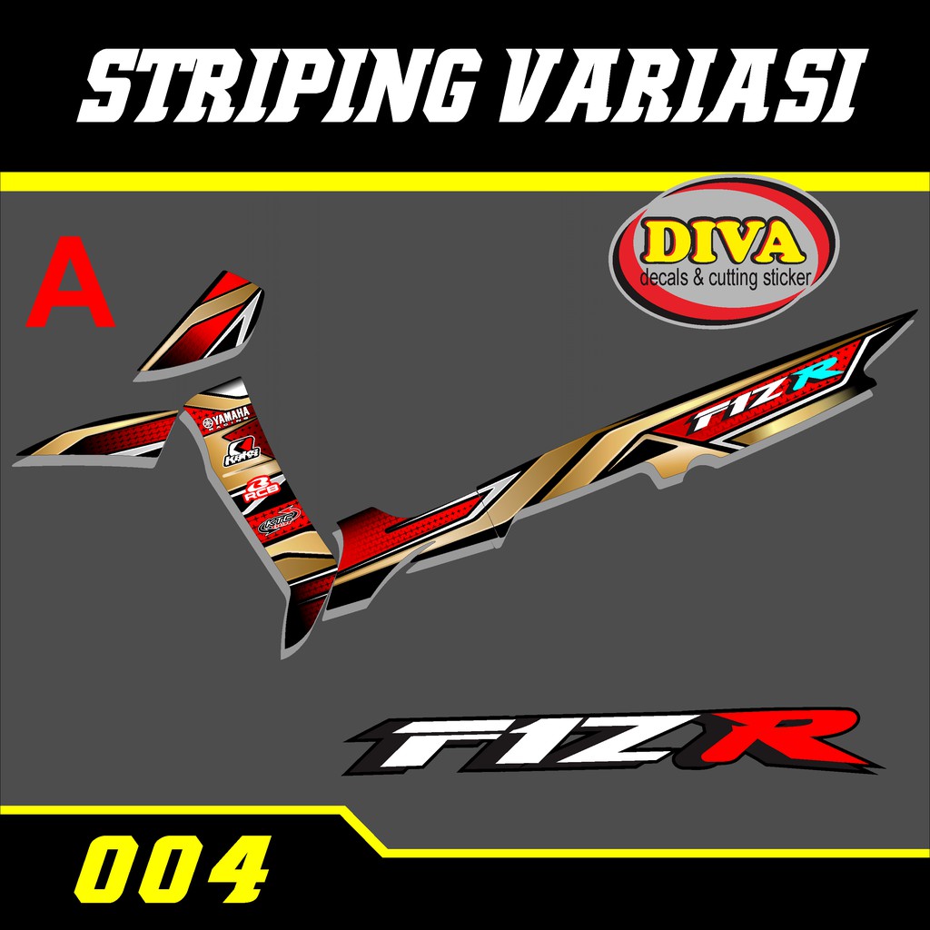 Striping Lis F1ZR - Stiker Variasi F1ZR Lis Variasi Racing Line  - 004