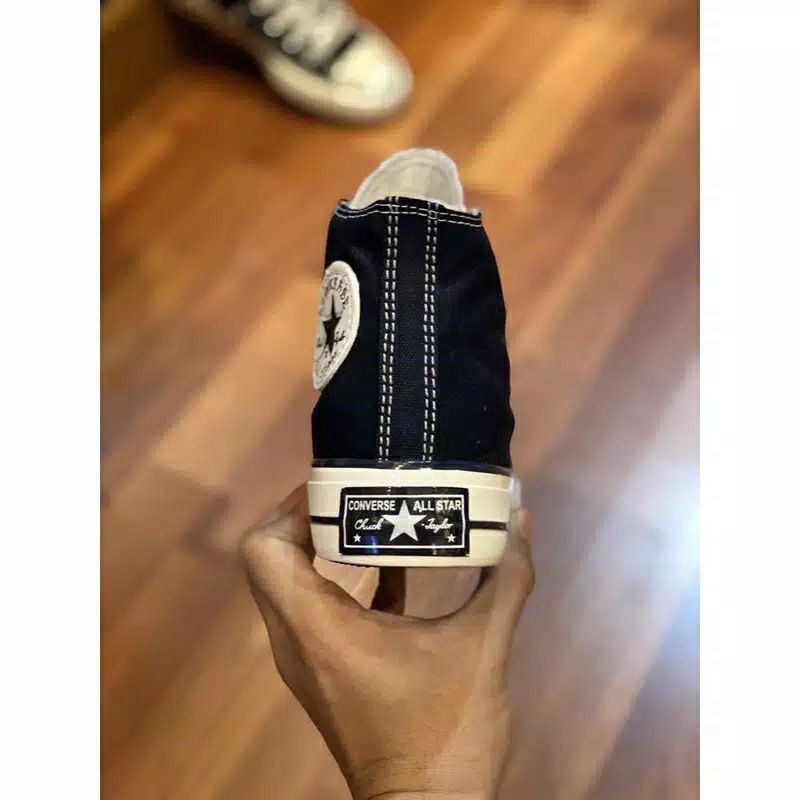 (PREMIUM) Sepatu Converse 70s High Egret Black White Pria Wanita