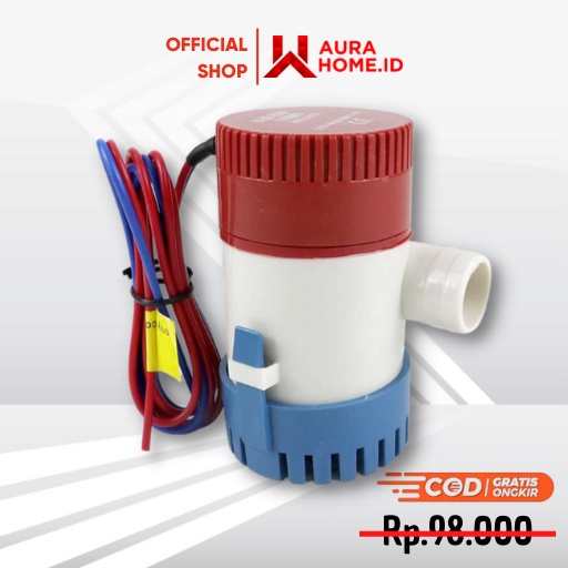 Pompa Air Submersible Water Bilge Pump 12V / Pompa Air Mini Kolam Aquarium Sanyo Elektrik High Preas
