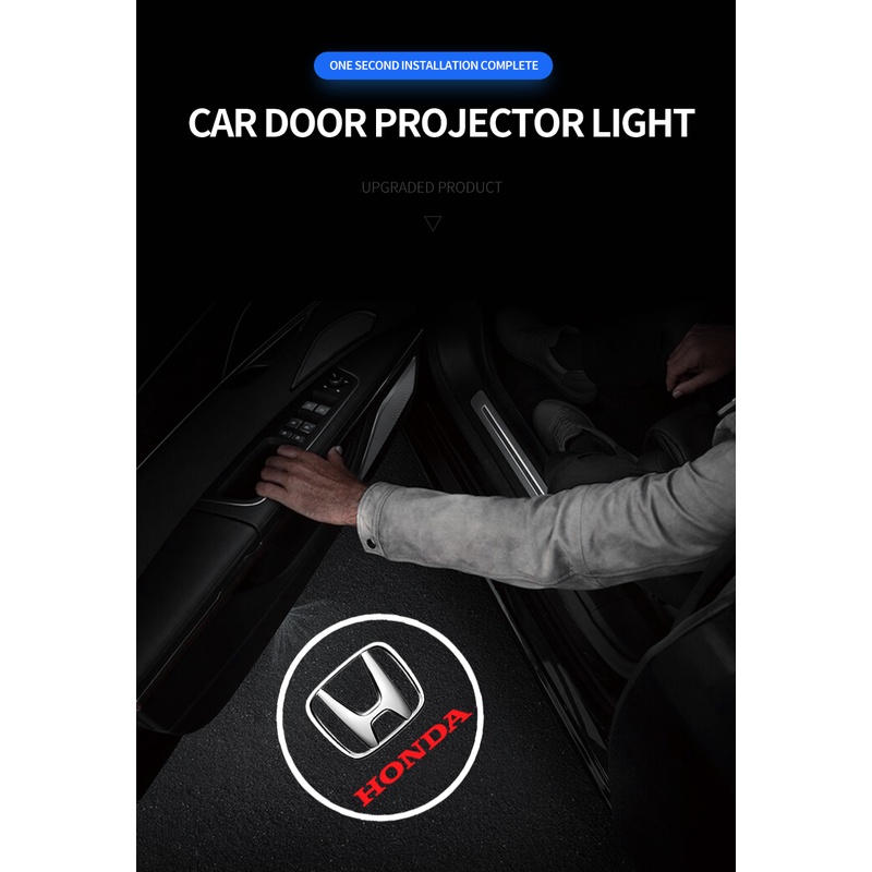 2pcs Lampu Proyektor laser Led Untuk Pintu Mobil Honda Civic CRV Jazz Fit Accord Insight HRV 2019