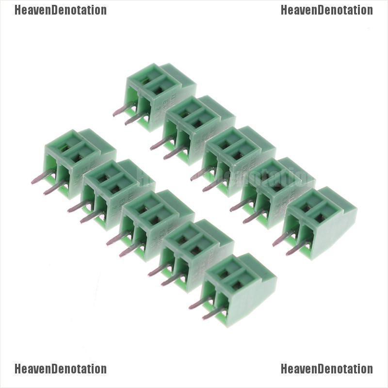 10Pcs/Set Terminal Block KF128 Desain 2 Lubang 2.54mm untuk PCB Universal