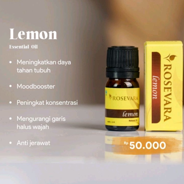 Rosevara Lemon Essential Oil Berkualitas Bagus