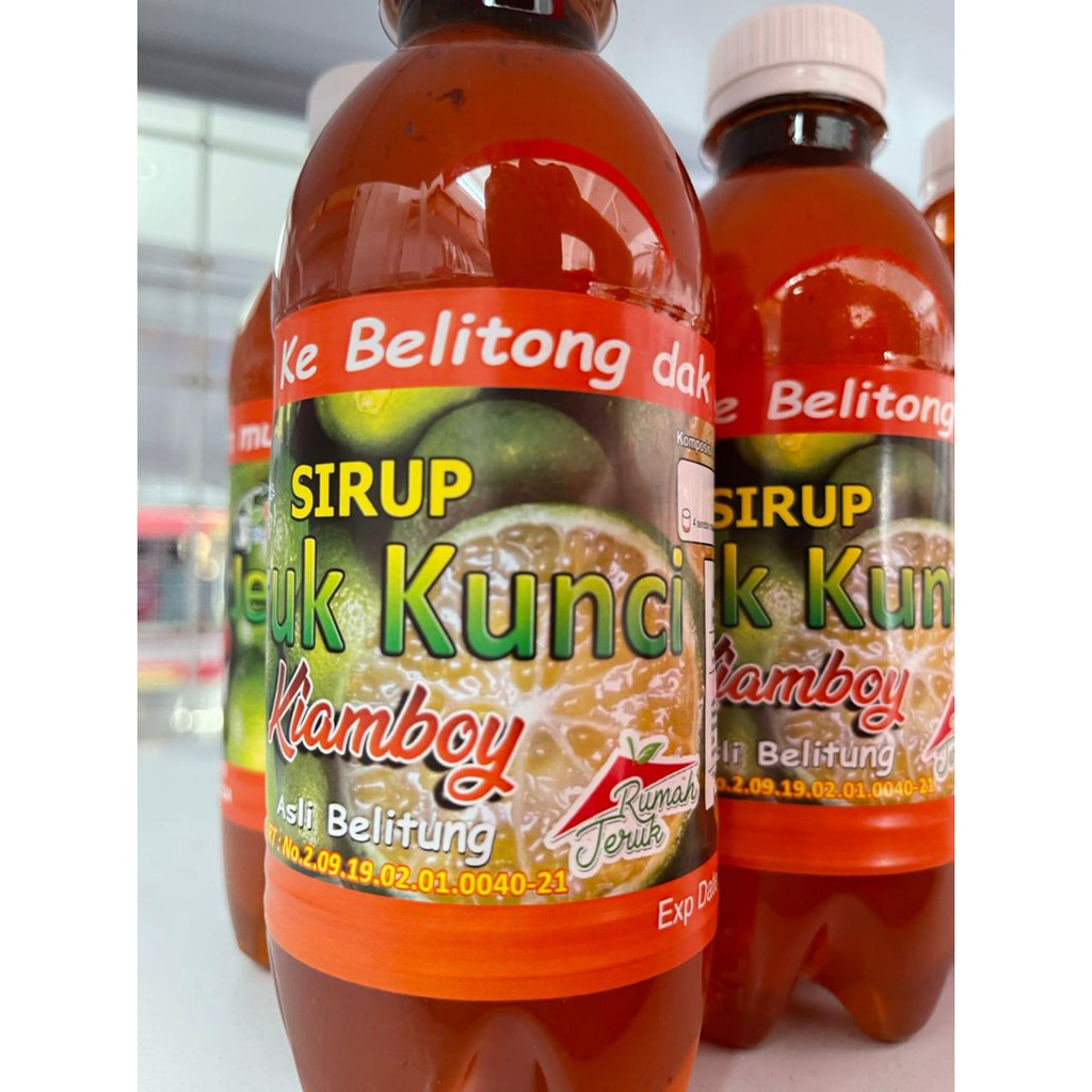 

350 ML Sirup Jeruk Kunci 100% Asli Belitung + KIAMBOI / JERUK KALAMANSI / LEMON CUI