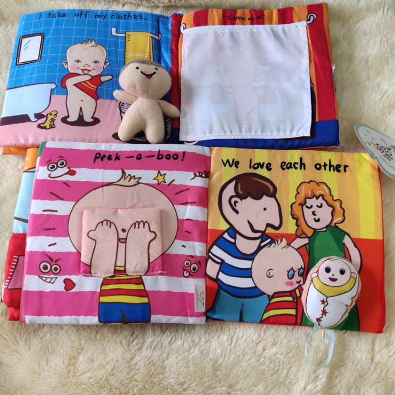 3D Mainan Buku Kain Bayi Soft Cloth Book Baby Seri Edukasi Aktifitas Bayi