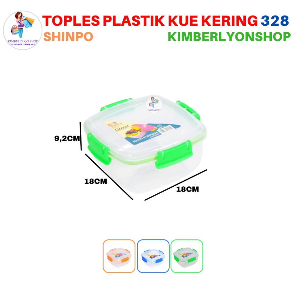 Kimberlyonshop Toples Sealware Plastik Tempat Kue Kering 328 Glow Shinpo