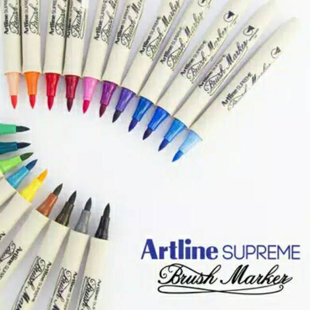 

Artline Supreme Brush Marker / Art Calligraphy Lettering Coloring Pen