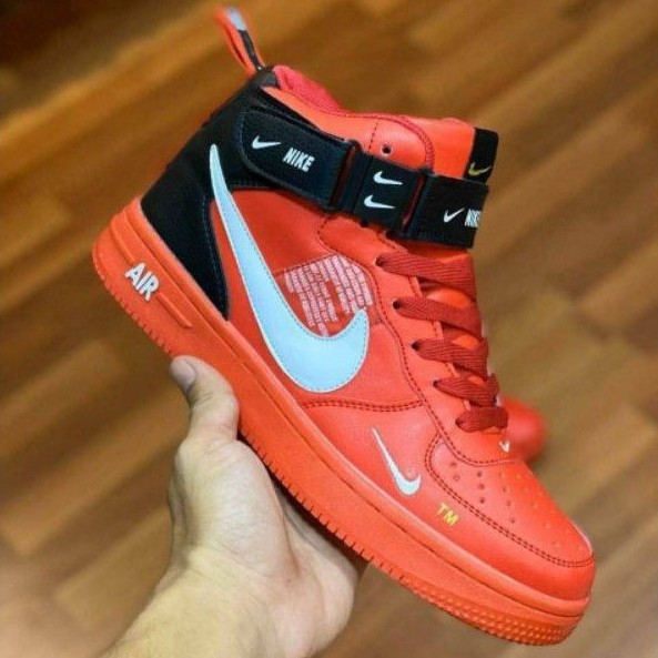 nike air force red black white