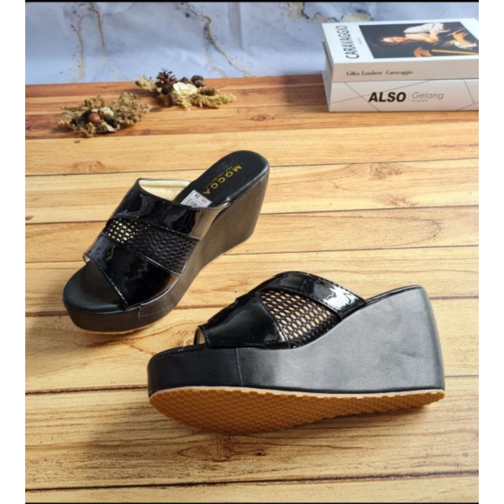 ABBUSHOES Af 48 wedges sandal jaring milano sol karet  7cm
