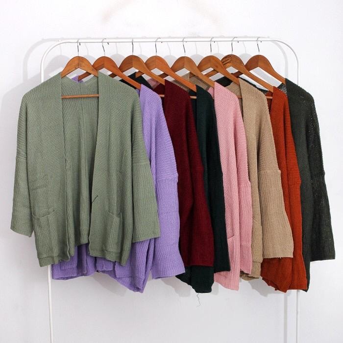 JAKET WANITA Okechuku OVERSIZE LAVELA KARDIGAN Wanita Jumbo Size Cardigan Rajut BIG - Mint TERBARU J
