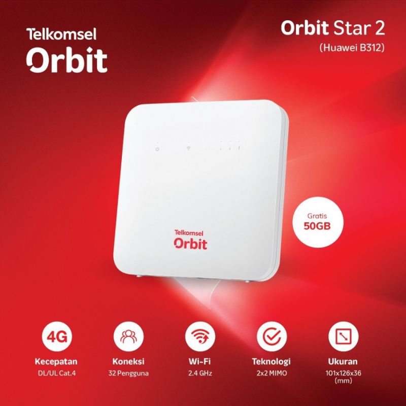 Modem Orbit Star 2 Huawei B312 telkomsel