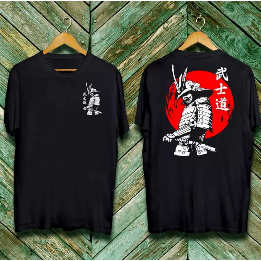 kaos pria/DITOU RED MONTH/kaos hitam/kaos samurai