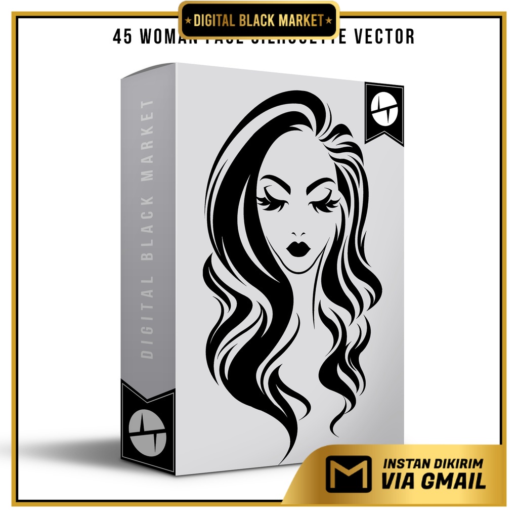 45 Woman Face Silhouette Vector - Coreldraw