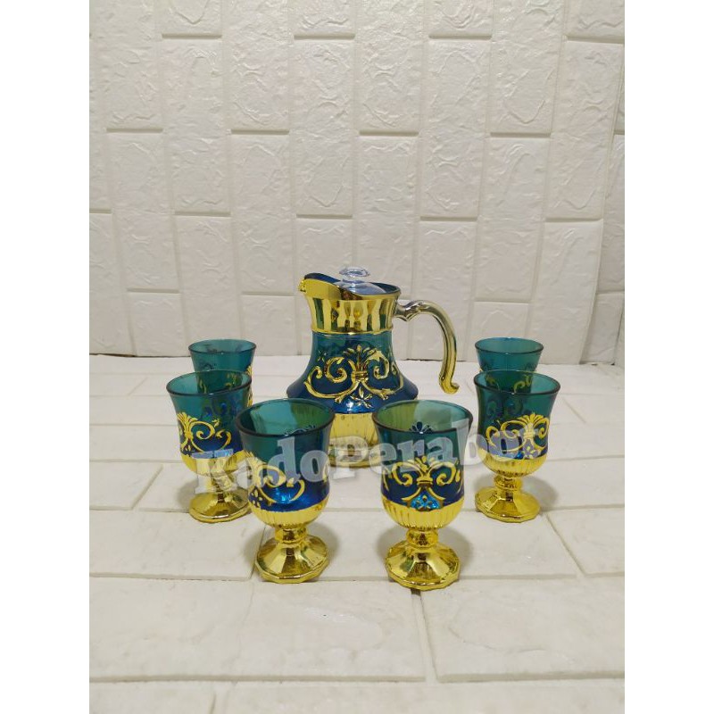 Teko set eskan 7 pcs - teko unik- teko arab - teko motif klasik