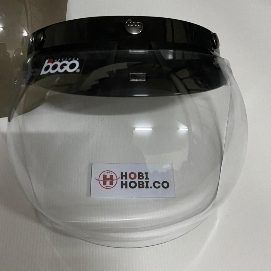 KACA BOGO ORIGINAL KACA ASLI HELM BOGO CEMBUNG CLEAR RETRO