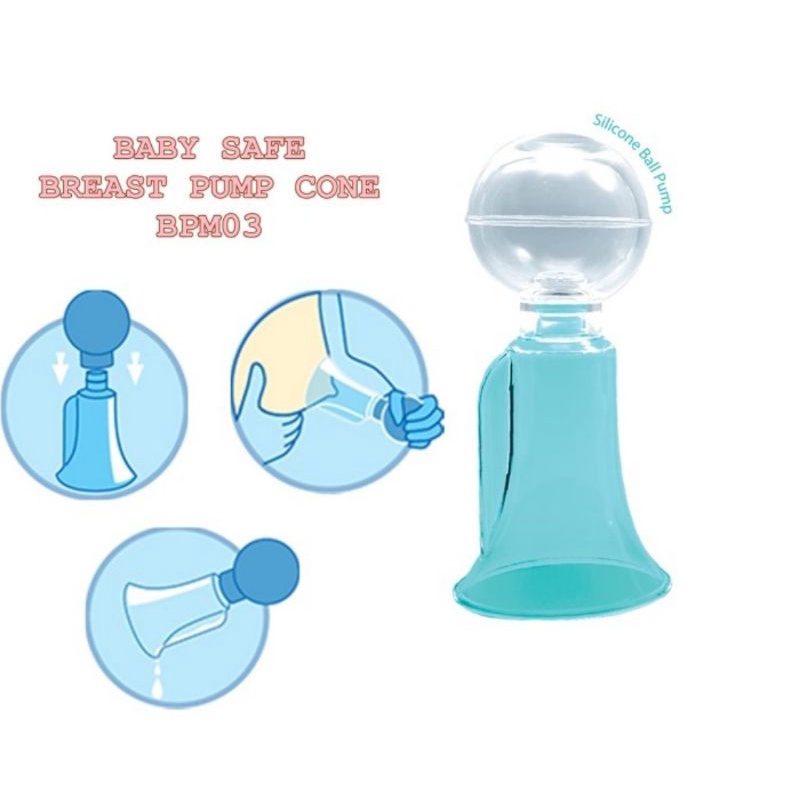 Baby Safe Breast Milk Reliever BPM03/Breast Pump Cone Pompa ASI Manual