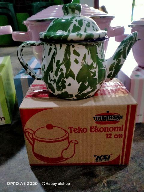 Teko Ekonomi Blirik Hijau 12cm (sekilo Muat 4)