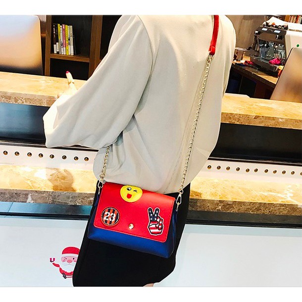 [COD] Tas Fashion kulit korea slingbag sticker murah meriah import/slingbag/tasselempang CY102