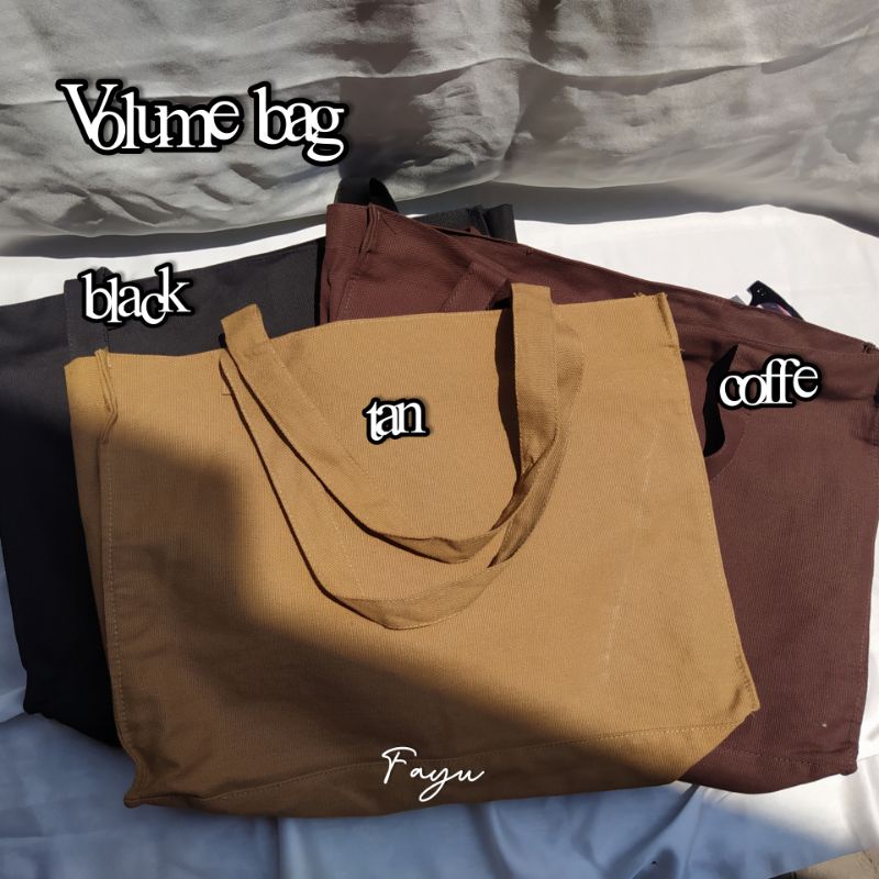 Jual VOLUME BAG TOTEBAG AESTHETIC TOTEBAG POLOS Indonesia