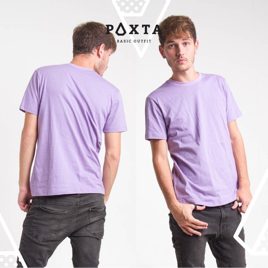 BASIC CREW NECK LIGHT PURPLE - Kaos Tshirt UNGU cewek cowok pria wanita Free Ongkir - PAXTA TEES