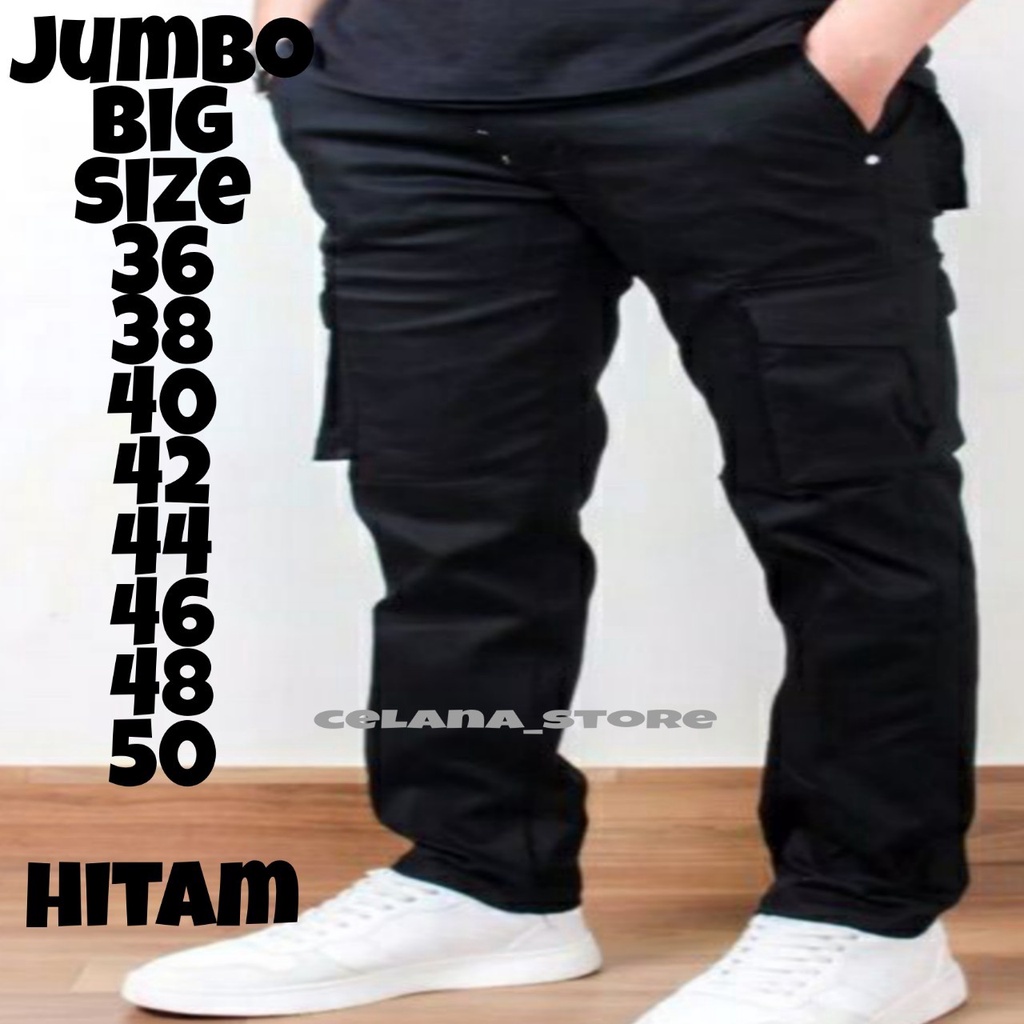 BIG SIZE/CELANA CARGO PANJANG PRIA BIG SIZE 36-50/CELANA UKURAN BESAR/CELANA CARGO JUMBO/CELANA BIG SIZE/CELANA CARGO MURAH