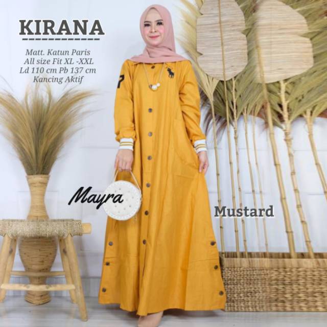 GAMIS JUMBO // KIRANA BY MAYRA // GAMIS BAHAN KATUN // GAMIS KATUN BORDIR