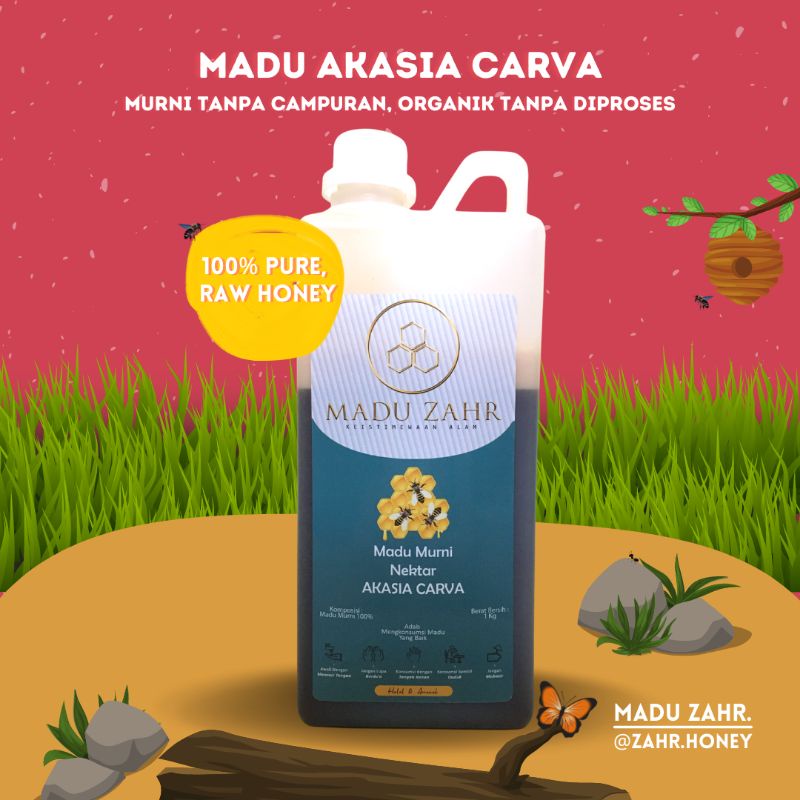 

Madu Zahr (1kg Akasia Carva) 100% Pure, Raw Unprocessed Honey (Madu Asli, Murni Berspesifikasi)