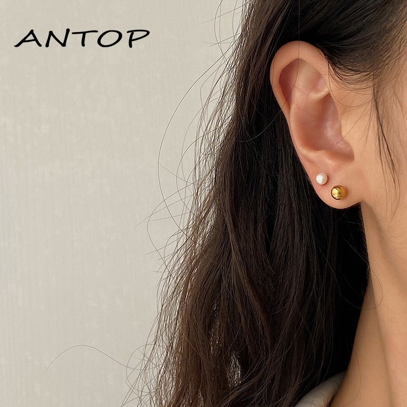 Korea Baru Anting Bola Bundar Liontin Kepribadian Butik Fashion ANTOP