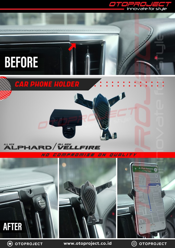 OTOPROJECT PHONE HOLDER TOYOTA ALPHARD VELLFIRE