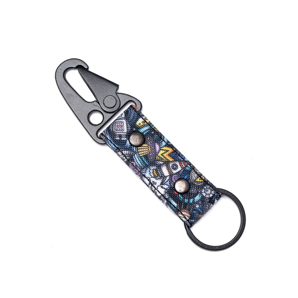 gantungan kunci carabiner kain motif - snaphook keychain - NKC221