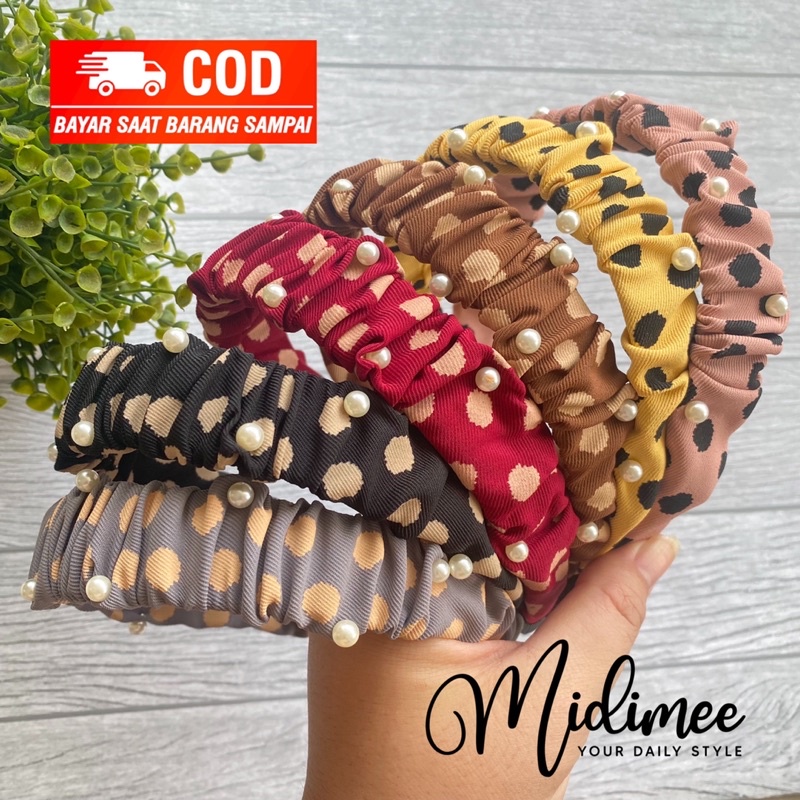 (COD) BANDO SCRUNCHIE MUTIARA KOREA MOTIF TOTOL