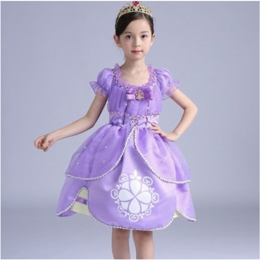 Kostum gaun dress princess sofia the first dress costume anak