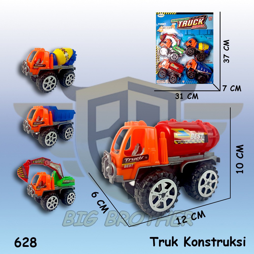 PROMO TR381 216 218 618 628 Excavator Beko Dump Truk Pemadam Kebakaran Crane Tangki Mainan Mobilan